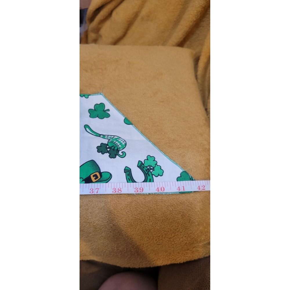 St Patricks Day Scarf Sash Leprechaun Hat Shamrock Horseshoe Green White 41in